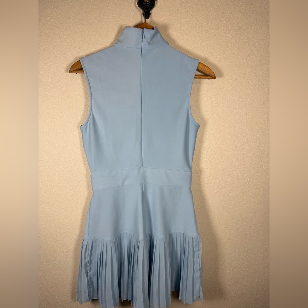 Carbon38 Light Blue Pleated Hem Sleeveless Dress - Picture 7 of 10